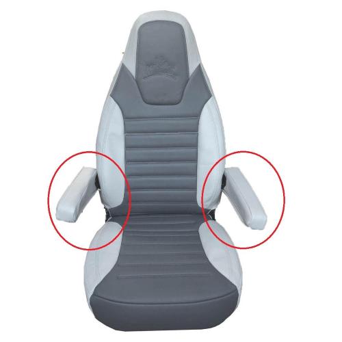 COPRIBRACCIOLI PER COPRISEDILI ECOPELLE VIA MONDO GRIGIO COPPIA