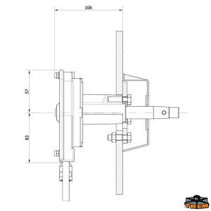 TIMONERIA ROTATIVA G8 T67 FINO 85HP CAVI M58