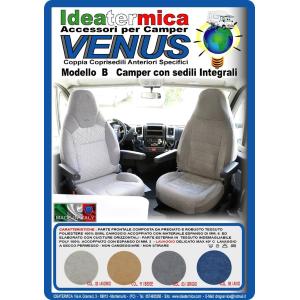 COPRISEDILI FODERE IN TESSUTO MOD. VENUS "B" GRIGIO COPPIA SEDILI INTEGRALI SENZA CINTURA INTEGRATA