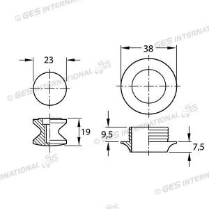 KIT PUSH-LOCK UNILATERALE NICHEL SATINATO