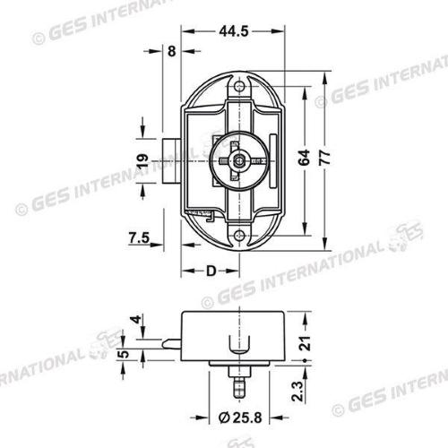 KIT PUSH-LOCK UNILATERALE NICHEL SATINATO