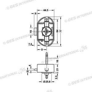 PUSH-LOCK BILATERALE CON FORI E GANCI MARRONE