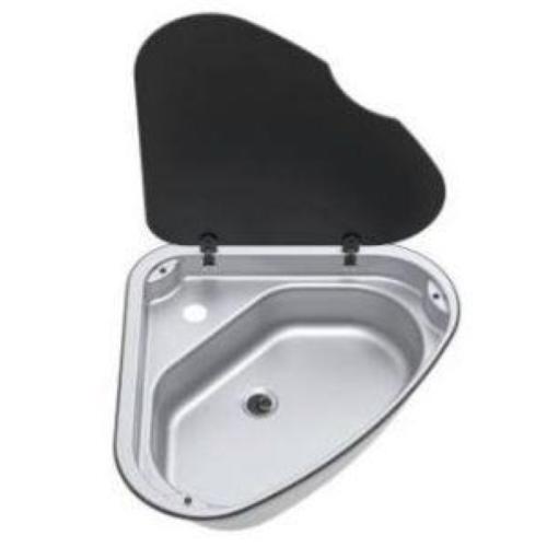 LAVELLO INOX TRIANGOLARE 480X480 P140MM LINEA BASIC 33 SX