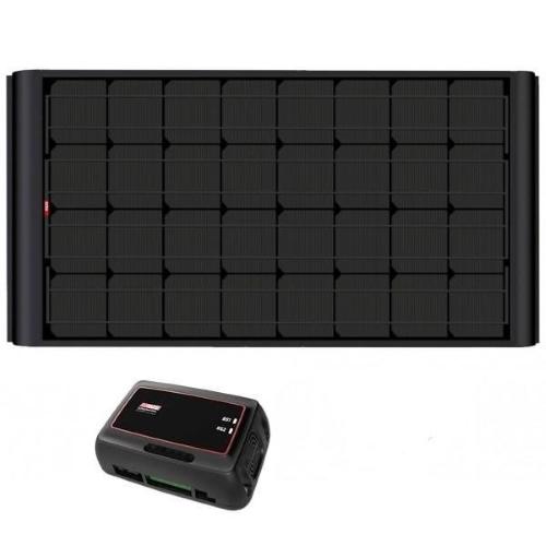 KIT PANNELLO SOLARE MONOCRISTALLINO 115W BLACK SOLAR SUPPORTI INTEGRATI + SCE360 MPPT