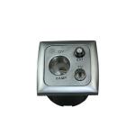 PRESA 12VAUTO+TV+SAT (PRESA 12V ACCEND.+TV 9,5+SAT) + CORNICE SENZA COPERCHIO + SCATOLA PROT. ARGENTO