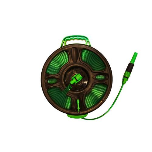 ARROTOLATORE PIATTO CON TUBO ACQUA 15M CON MANIGLIA SUPERIORE