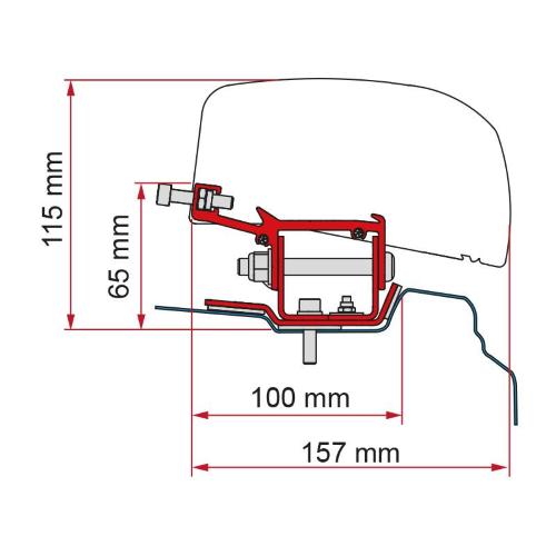 STAFFE PER F40 ADAPTER RENAULT TRAFIC L1 DEEP BLACK 98655Z087