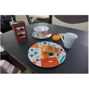 KIT PIATTI IN MELAMINA 12PZ CEMENT