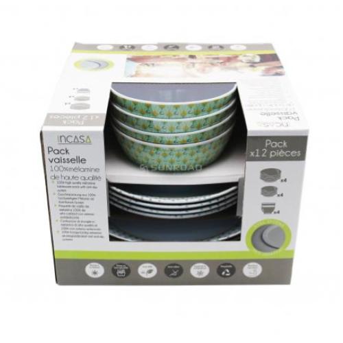 KIT PIATTI IN MELAMINA 12PZ PAON