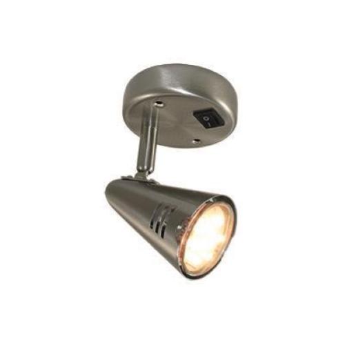 FARETTO 12V DA APPOGGIO LED IN METALLO CROMATO CON INTERRUTTORE