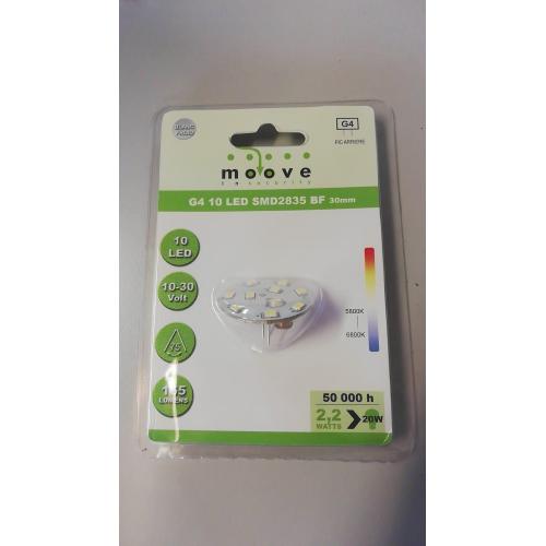 LAMPADA LED G4 10 LED 165 LUMEN ATTACCO POSTERIORE