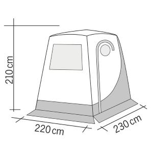 TENDA PER PORTELLONE POSTERIORE TRAPEZ TRAFIC 220X230X210CM