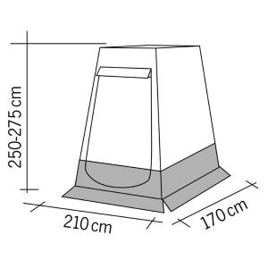 TENDA PER PORTELLONE POSTERIORE DUCATISSIMO PREMIUM DUCATO IC 210X170X250/275CM
