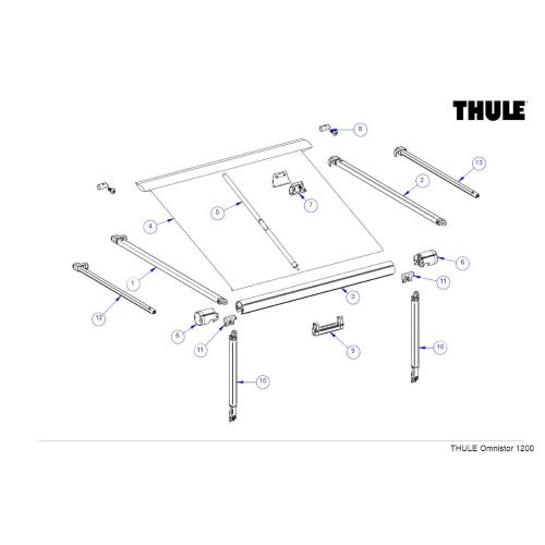 BRACCIO DX PER TENDALINO THULE 1200 3.50-3.75