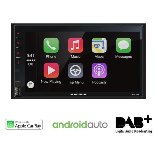AUTORADIO MULTIMEDIALE CON NAVIGATORE 2DIN M-DL7000D+ANTENNA DAB