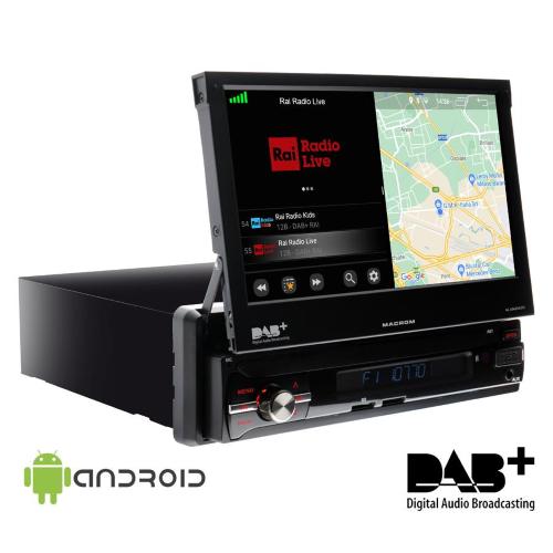 AUTORADIO MULTIMEDIALE CON NAVIGATORE 1DIN M-AN6560+ANTENNA DAB