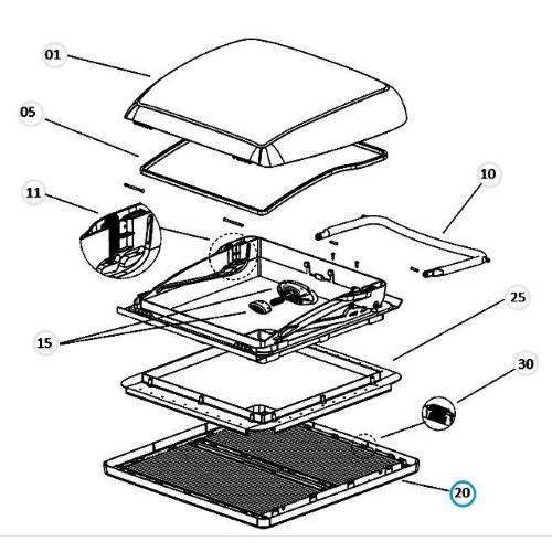 MINI HEKI STYLE CORNICE INTERNA OSCURANTE ZANZARIERA PART.20 4460000017