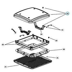 MINI HEKI S CUPOLA RICAMBIO PER OBLO' ORIGINALE PART.1 4460000044