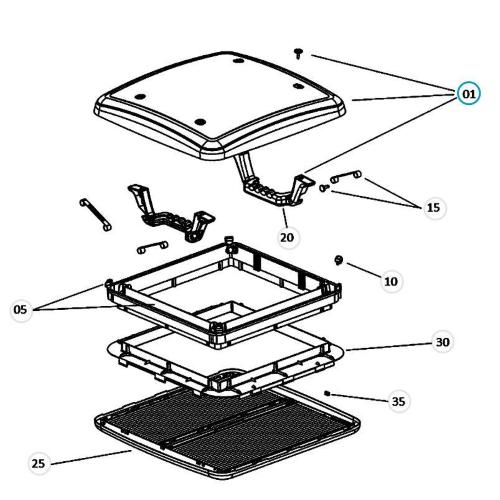 MINI HEKI S CUPOLA RICAMBIO PER OBLO' ORIGINALE PART.1 4460000044