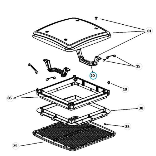 MINI HEKI S SET MANIGLIE CON PARTI DI FISSAGGIO PART.20 4460000048
