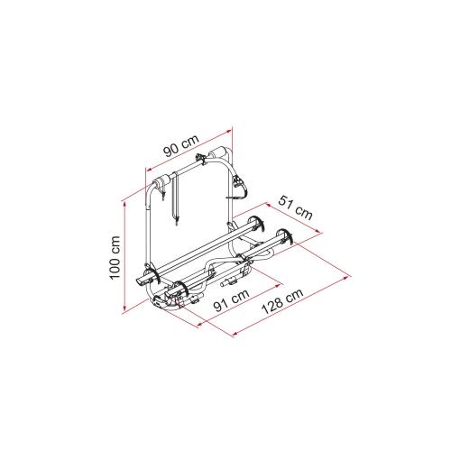 PORTABICI CARRY-BIKE CARAVAN XL A PRO 300 DEEP BLACK 02096-91A