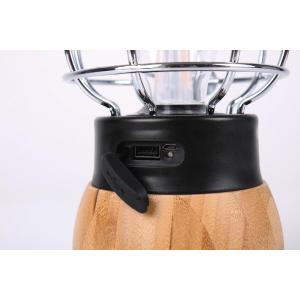 LANTERNA A BATTERIA BAMBOO E ACCIAIO HOLIDAY
