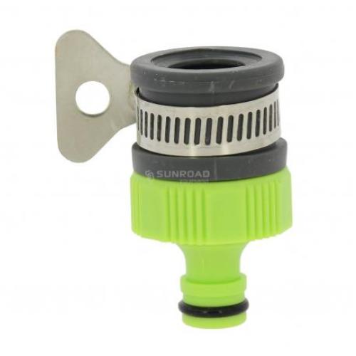 UNIVERSAL FITTING FOR SMOOTH TAPS, WITH HOSE HOLDER