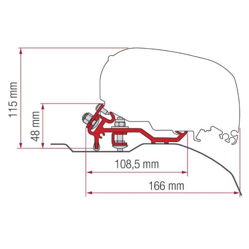 STAFFE PER F80 ADAPTER FIAT DUCATO - CITROEN JUMPER - PEUGEOT BOXER - H2 L4 > 2006 - LOW PROFILE 98655Z148 