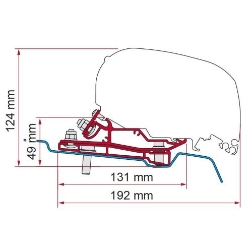 STAFFE PER F80 ADAPTER FORD TRANSIT L3H3 320CM 98655Z145   