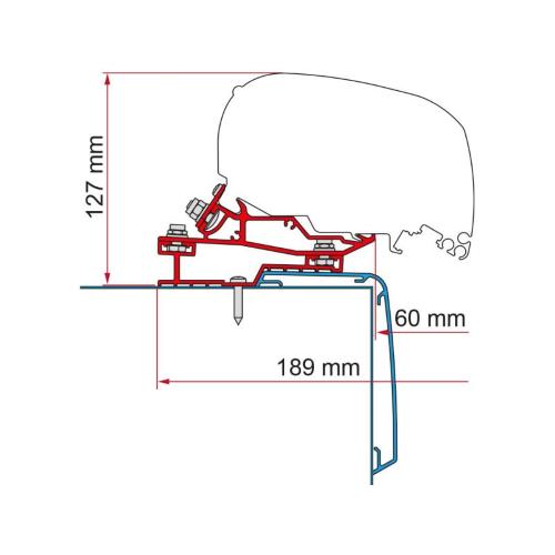 STAFFA PER F80 ADAPTER RAPIDO SERIE C LINE 400 98655Z121