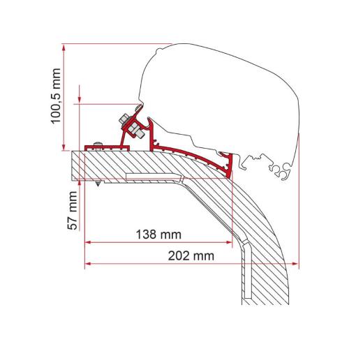 STAFFE PER F80/F65 ADAPTER ARCA/MOBILVETTA K-YACHT 98655Z079