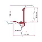 STAFFE PER F45/F43 VAN ADAPTER KIT VW T5 / T6 MULTIRAIL REIMO 98655Z156