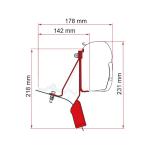 STAFFE PER F45 ADAPTER FORD CUSTOM NUGGET LIFT ROOF DEEP BLACK 98655Z114