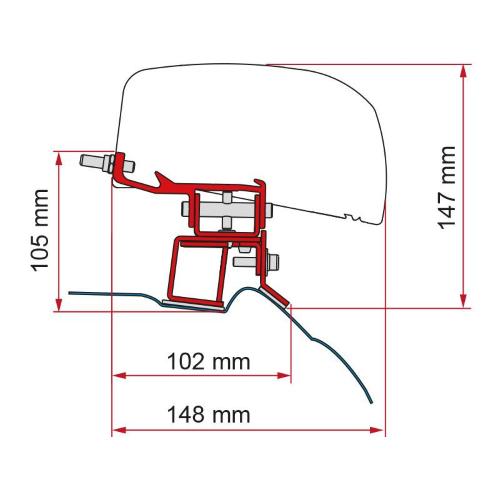 STAFFE PER F40 ADAPTER MERCEDER V CLASS DEEP BLACK 98655Z078