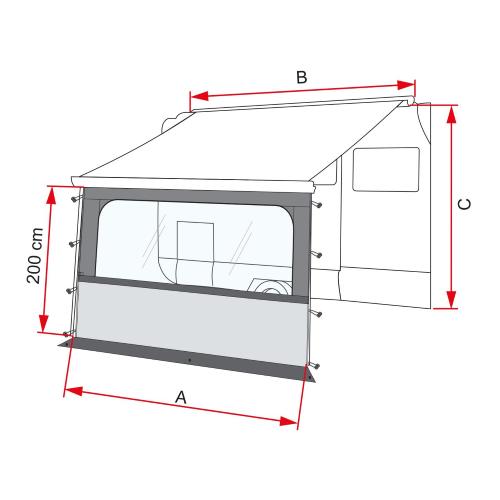 PARETE FRONTALE PER TENDALINI BLOCKER PRO 350 07971-04-