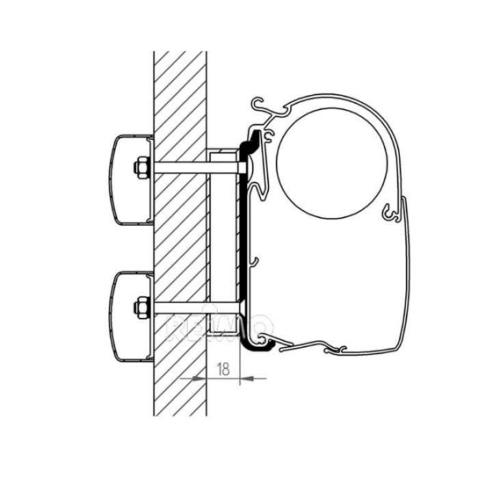STAFFE PER THULE ADAPTER 4900/4200/5200 DETHLEFFS GLOBEBUS 300CM