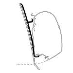 STAFFE PER THULE ADAPTER 4900/4200/5200 MASTER MOVANO TETTO ALTO DAL 2010