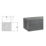 PROFILO STRUTTURALE PVC ESPANSO CON RINFORZO 50X50MM 2,5MT