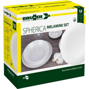 KIT PIATTI E ACCESSORI IN MELAMINA 4 PERSONE 16PZ SPHERICA 0830160N.C7T