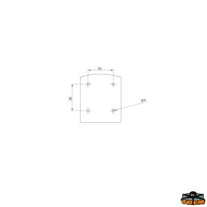 FANALE “CROCE EASY LED” 12V ROSSO SX 112,5°12MT BIANCO