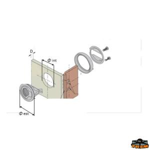 MANIGLIETTA SPORTELLO INOX Ø62X50 12-18MM