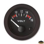 VOLTMETRO ECO LINE INCASSO 52 NERO 8/16 VOLT