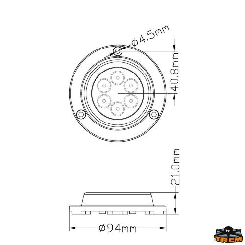 LUCE SUBACQUEA LED 6 LED X3W BLU