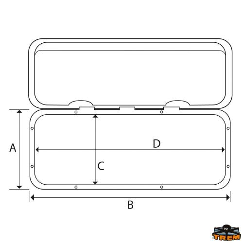 SPORTELLO STAGNO FORI COPERTI CON CONTENITORE BIANCO 270X375MM