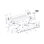 CLIP OVALE DI SUPPORTO BRACCIO PER TENDALINI THULE 4900/TRISTOR 2 