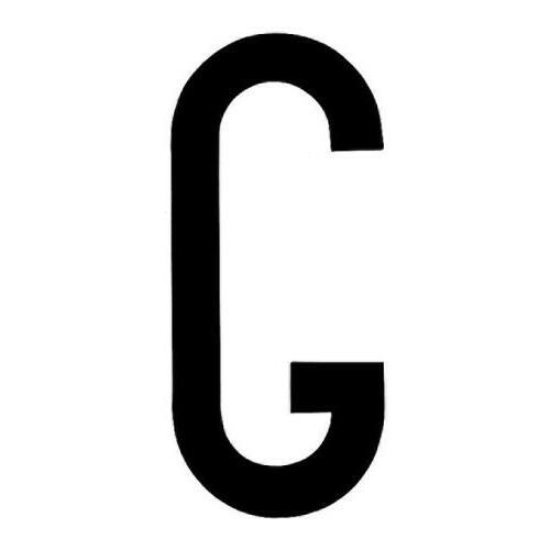 LETTERA ADESIVA 8CM TARGA "G" NERA 