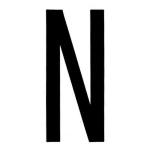 LETTERA ADESIVA 8CM TARGA "N" NERA 
