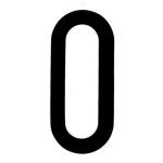 LETTERA ADESIVA 8CM TARGA "O" NERA 