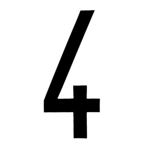 NUMERO ADESIVO 8CM TARGA "4" NERO