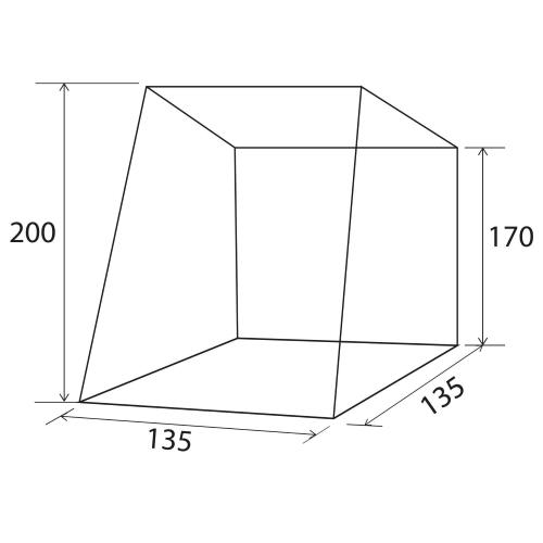 TENDA PER PORTELLONE POSTERIORE PILOT VW CADDY 5 135 X135X H170/200 CM 0102967N